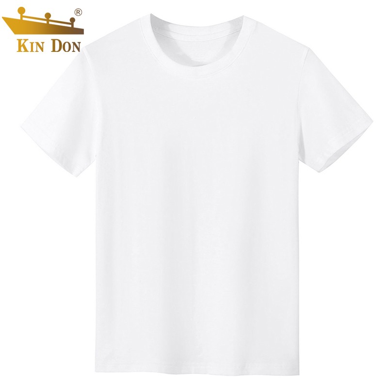 金盾（KIN DON）短袖T恤男2021夏季纯棉纯色圆领体桖纯白半袖上衣打底衫 白色 XL