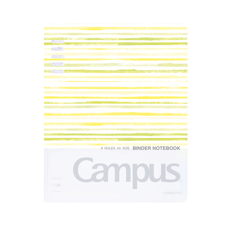 国誉(KOKUYO)A5活页笔记本子水彩絮语Campus紧凑型活页本内含40张横线活页纸 黄色WSG-RUDP12Y