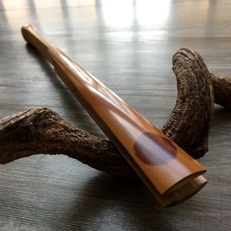 5寸老箭竹烫妃水滴头头扇骨失传技艺宣纸扇