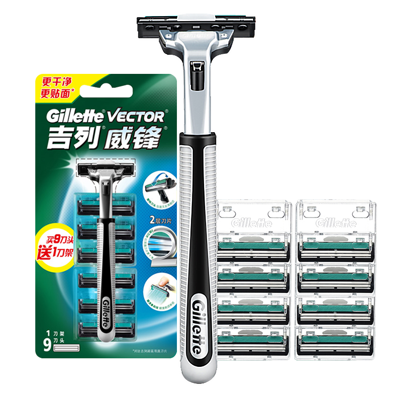 吉列（Gillette）旋转双层刀片手动剃须刀价格走势，使用体验和剃须效果巨棒