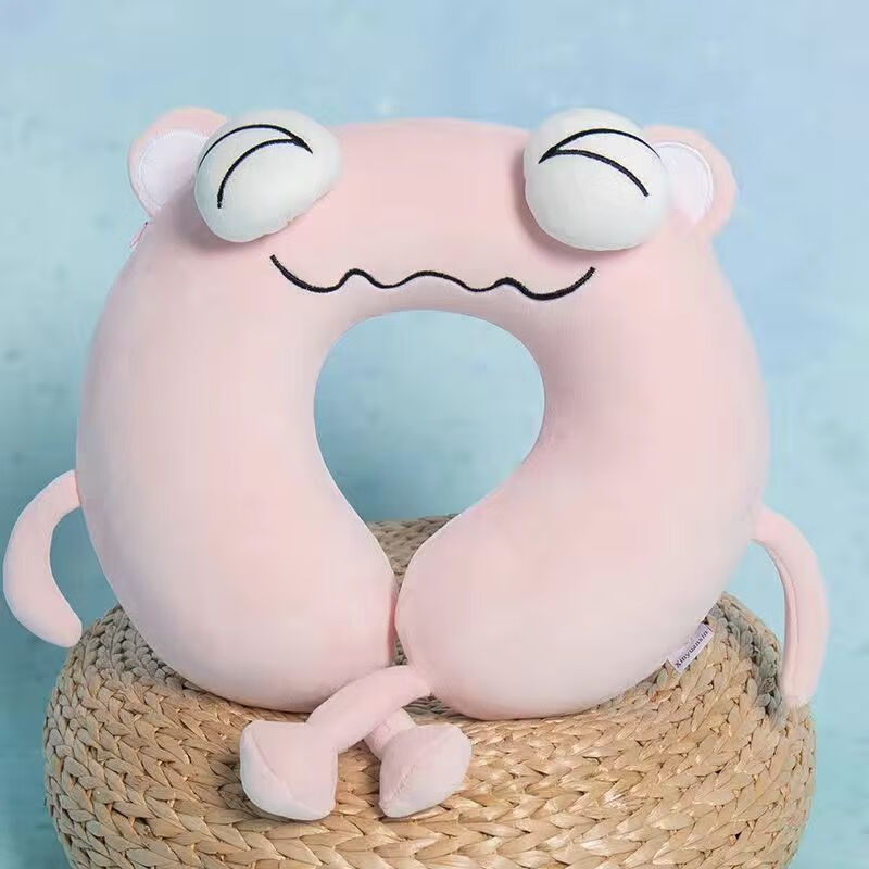 创京懿选高品质卡通可爱型枕头记忆棉可拆洗办公室午睡颈椎枕旅行坐车