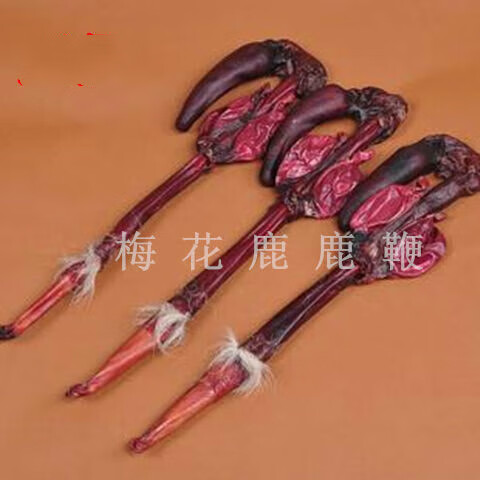 【618活动时间】东北鹿鞭5年纯梅花鹿鞭带鹿尾巴带睾丸 带纵横纹150g