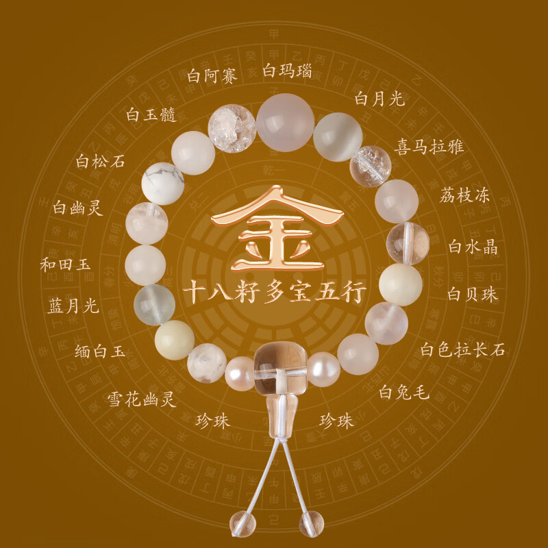 男女款十八籽多宝手链黑曜石红玛瑙平衡能量 五行之金多宝手链女款