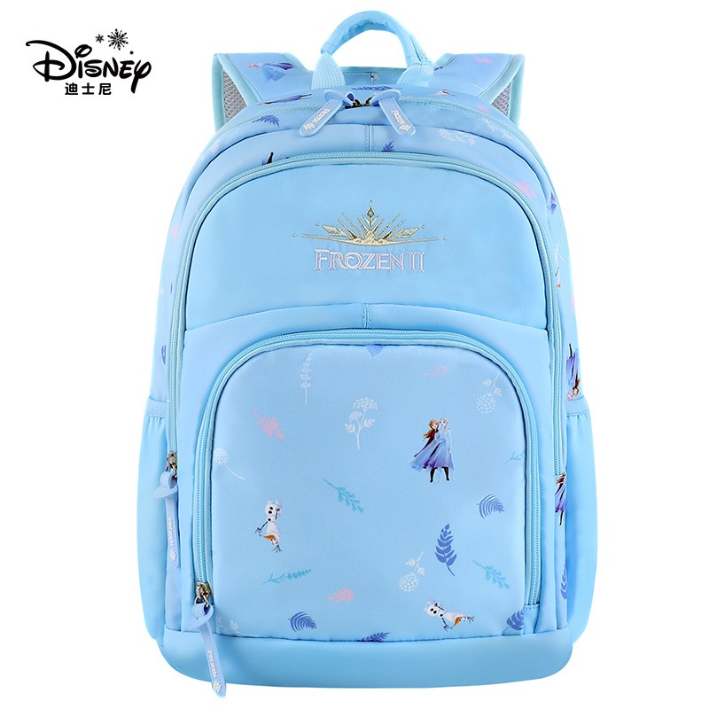 迪士尼（Disney）儿童书包女 透气减负儿童背包 小学生1-3年级书包 冰雪奇缘系列 FP8362B蓝色