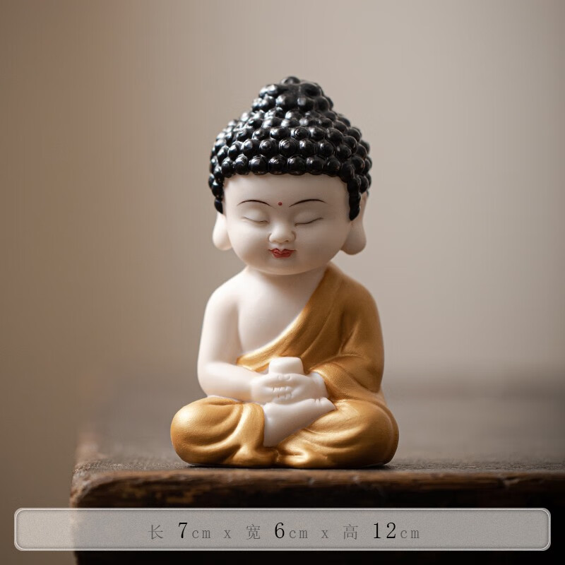 炼器创意精品茶宠摆件茶桌桌面工艺品家居装饰品可爱禅意佛像摆设 小