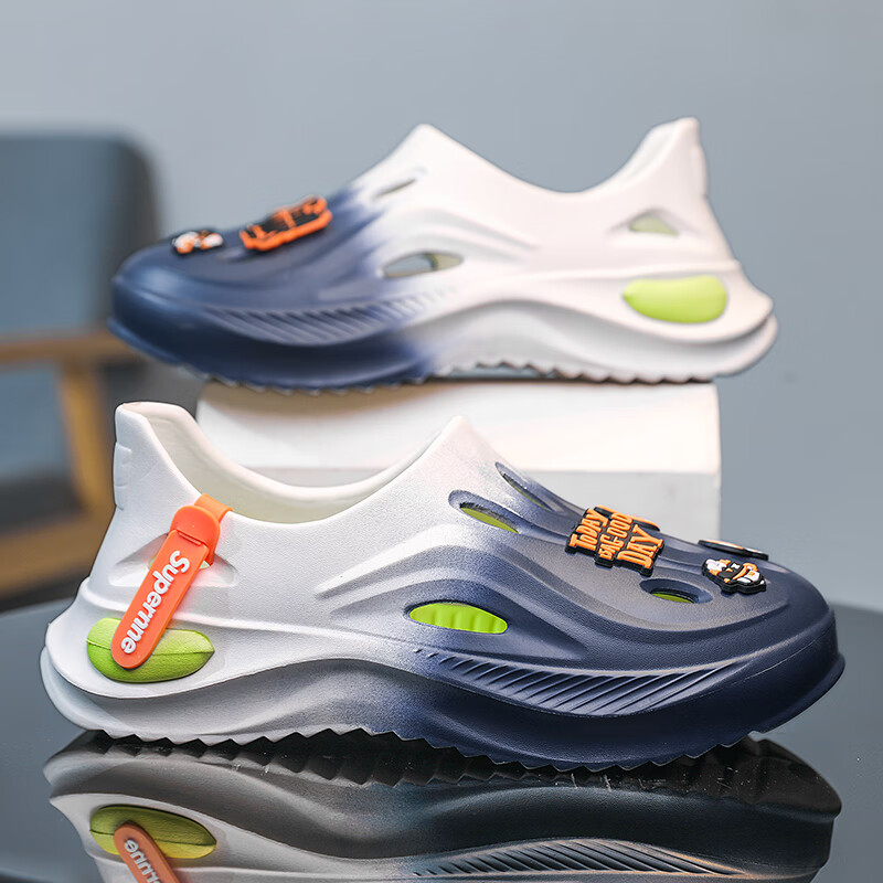 保罗骆驼,protectcamel椰子洞洞鞋男款外穿厚底运动全包镂空凉鞋休闲