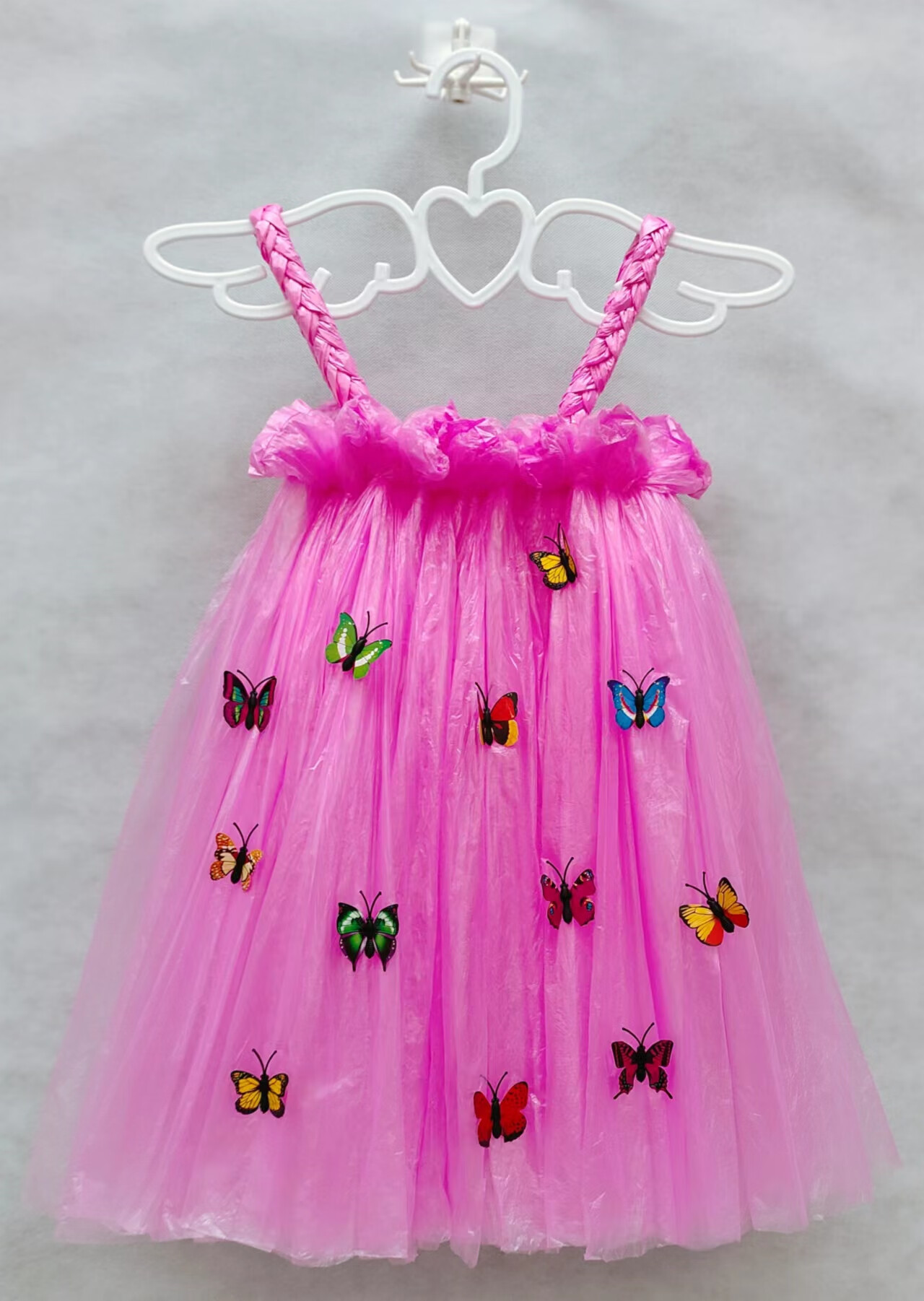 紫矜芙六一环保服装儿童子走秀环保套装幼儿园时装秀蝴蝶公主走秀衣服