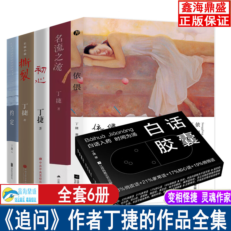 正版  追问作者丁捷的作品全集  名流之流+初心+撕裂+依偎+约定 二月河作序 纪委书记笔下的反腐纪实文学追问初心场小说书籍 追问作者丁捷的作品全集全套6册