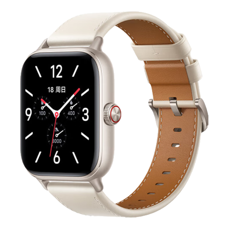 PLUS：vivo WATCH GT eSIM版晴云白真皮智能手表