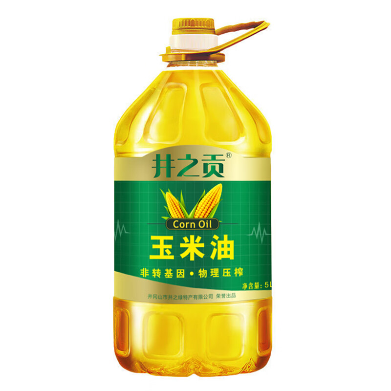井之贡食用油 非转基因 物理压榨玉米油5l