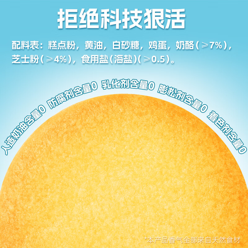 丹香海盐不甜芝士饼干黄油曲奇饼干无添独立包装休闲零食早餐下午茶 芝士饼干*2袋190g