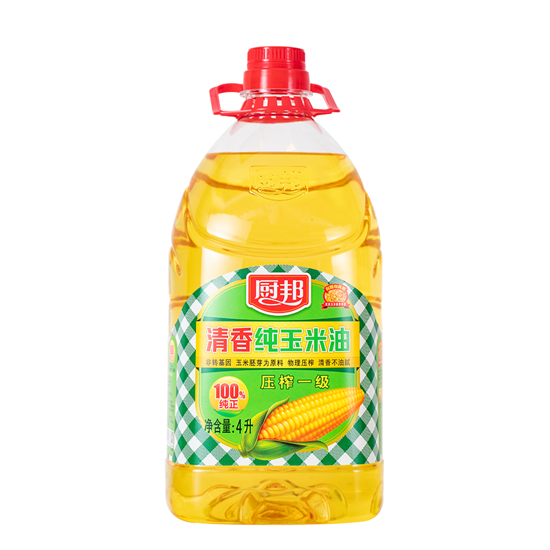拍2件 厨邦 清香纯玉米油 4l 133.8元(合66.9元/件)
