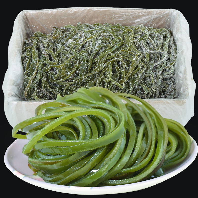 馋荣成新鲜头结非特级干货净重5斤装整箱散装凉拌昆布 新鲜盐渍海带丝