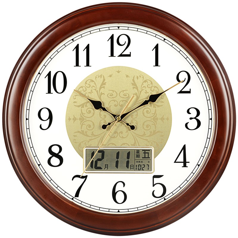 客厅挂钟欧式挂表家用墙上时钟挂墙创意时尚石英钟表hw03 金属表盘