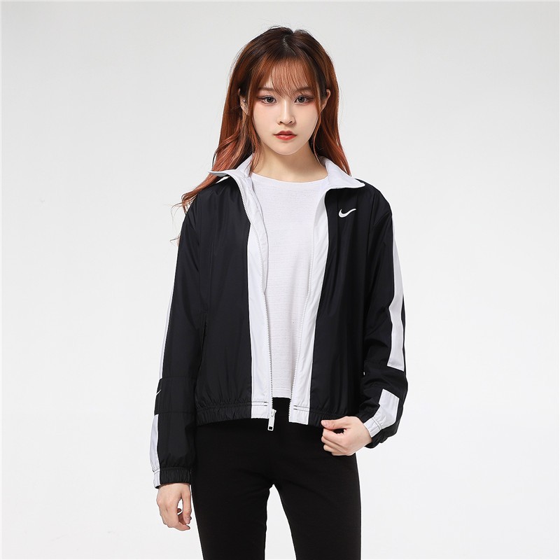 耐克(nike) 女装外套新款运动服训练出行透气快干休闲梭织短款夹克 cz
