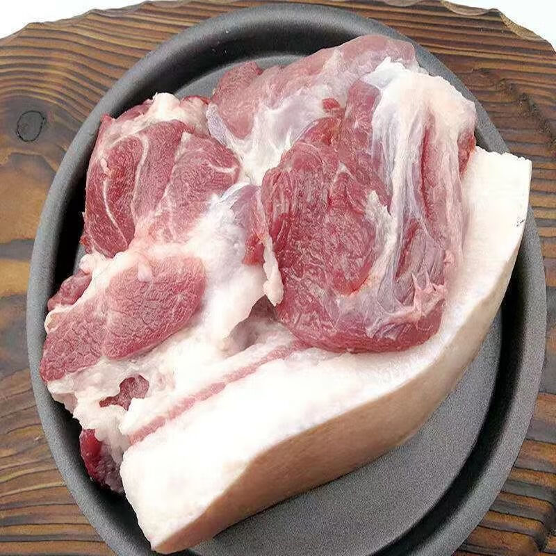 新鲜猪肉10斤冷冻鲜肉新鲜猪后腿肉5斤带骨后腿肉类黑猪肉 素馨依水 精选前腿肉5斤 【带少许骨头】