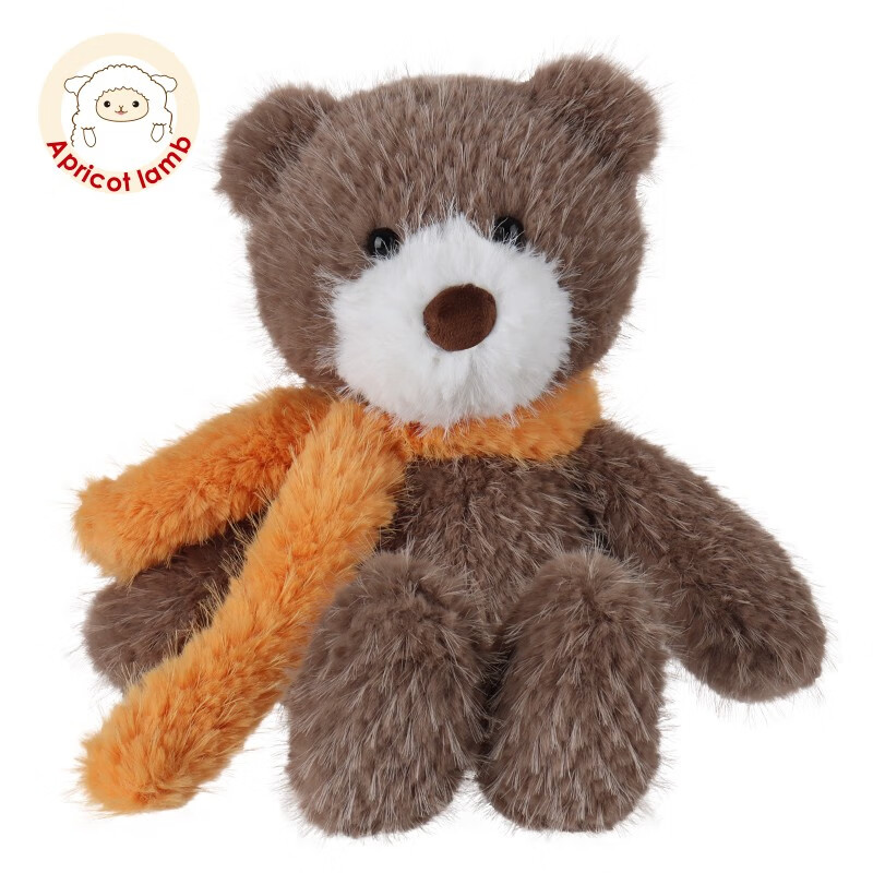 apricot lamb冬日小棕熊玩偶可爱公仔毛绒玩具安抚娃娃女孩礼物 冬日