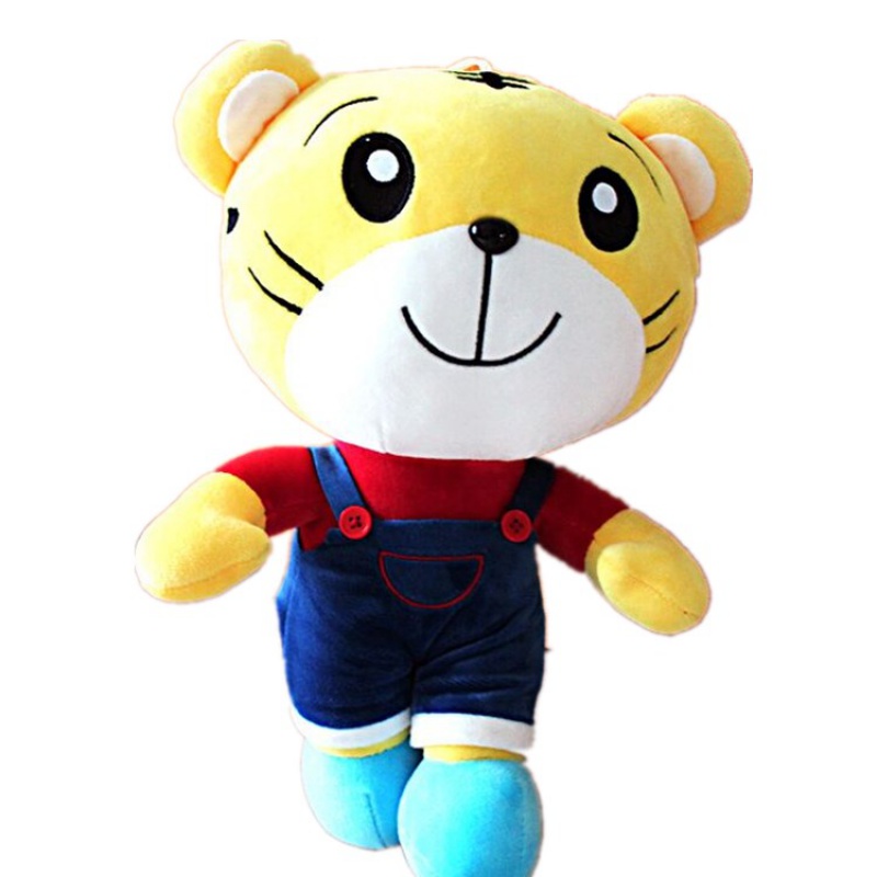 可爱小老虎穿衣玩偶 布娃娃儿童生日 微笑虎公仔刺绣 25厘米