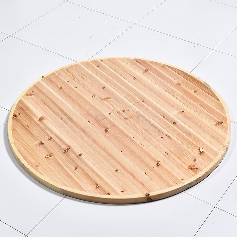 叙林xulin加厚大圆桌面实木圆桌子台面家用酒店可折叠桌脚杉木圆桌面