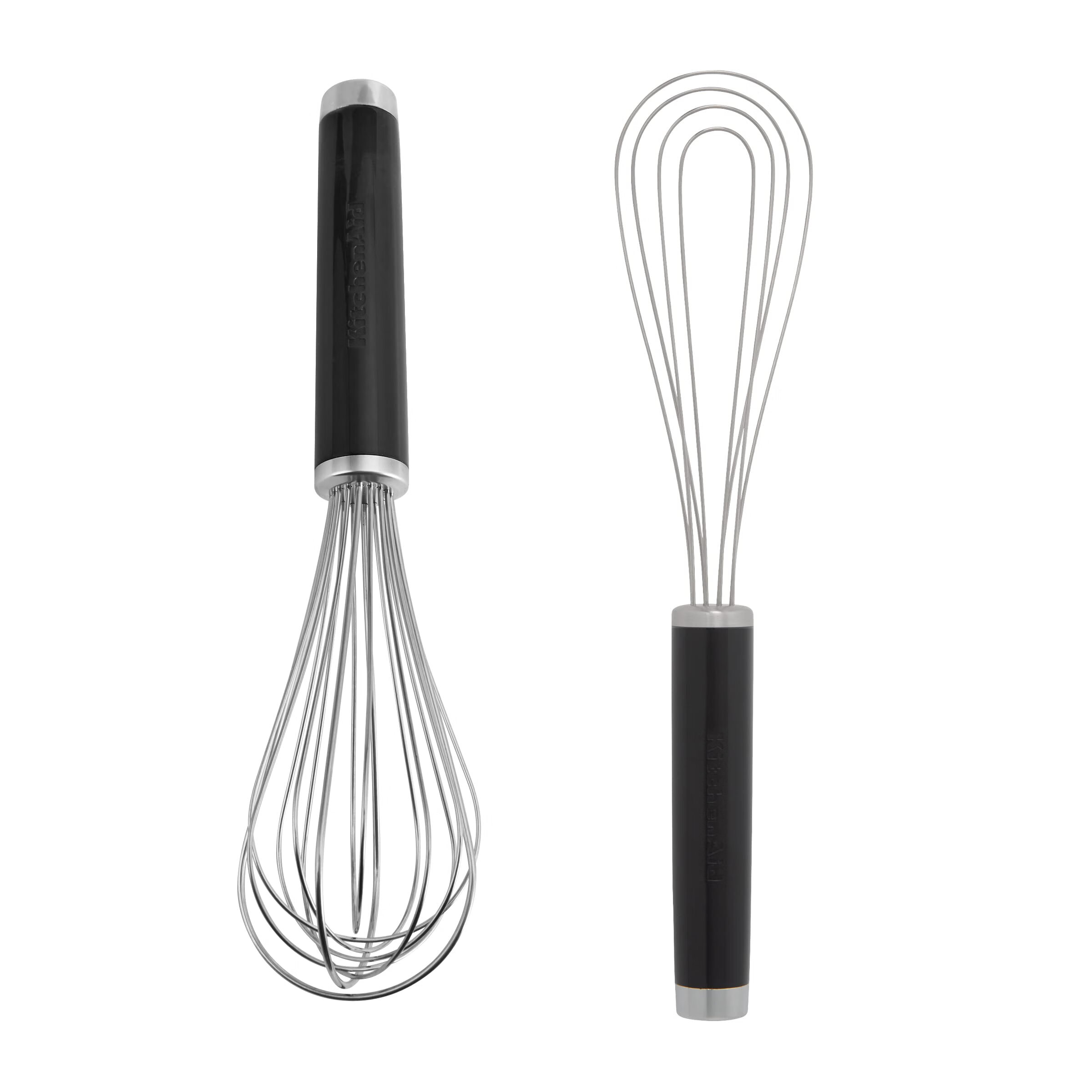 kitchenaid 凯膳怡 实用和扁平打蛋器套装 2 件套 黑色