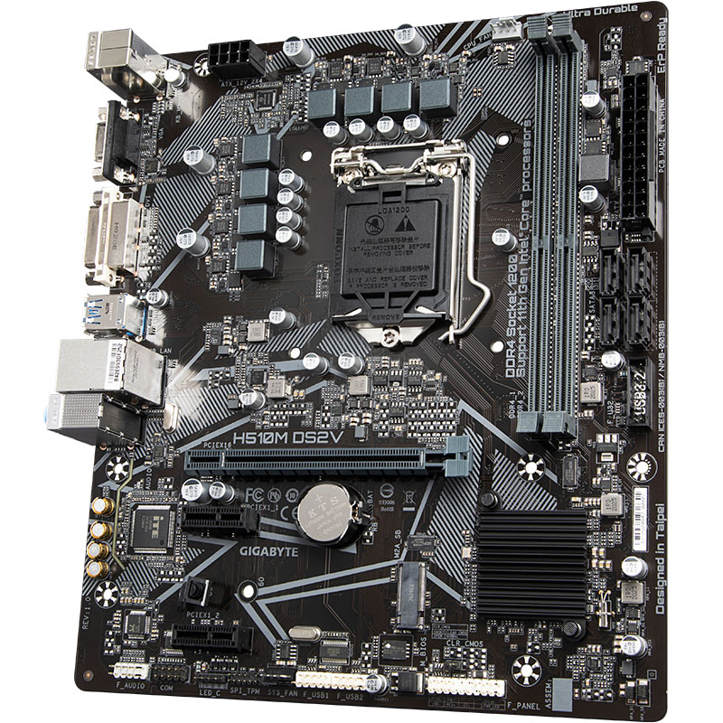 技嘉（GIGABYTE）H510M DS2V 主板 支持CPU 10400F/10105F/G6405/G5905（INTEL H510/LGA 1200）