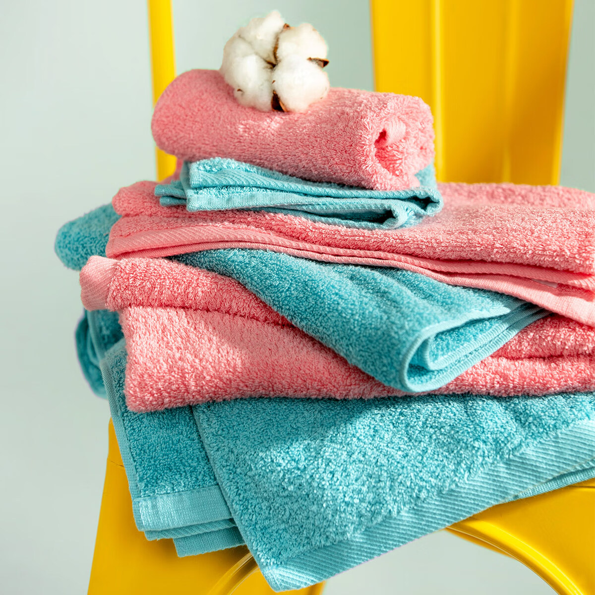 内野（UCHINO）A类全棉抗菌浴巾毛巾柔软舒适纯棉洗脸巾吸水快速TK 炫彩柔软浴巾-蓝色