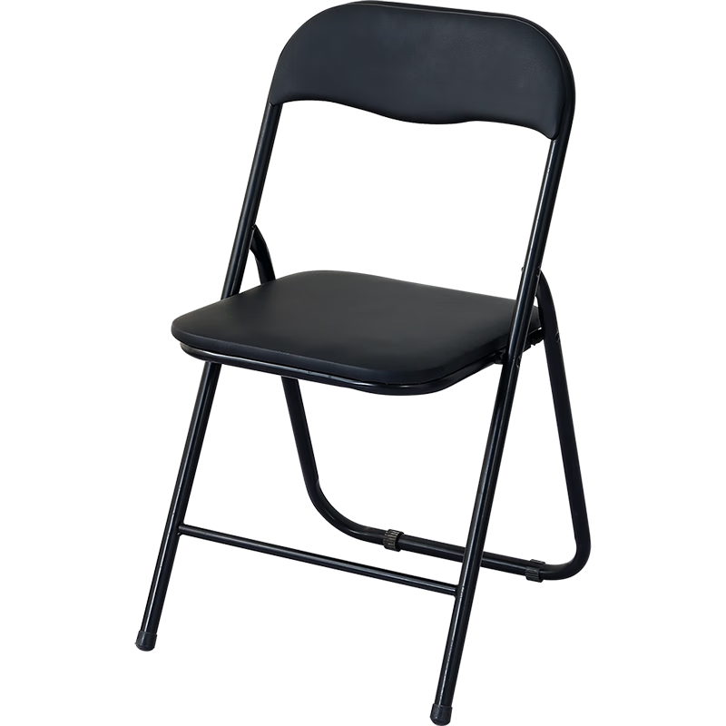 华恺之星 折叠椅凳子 家用电脑椅办公椅子培训会议椅 折叠靠背椅XK1030黑色