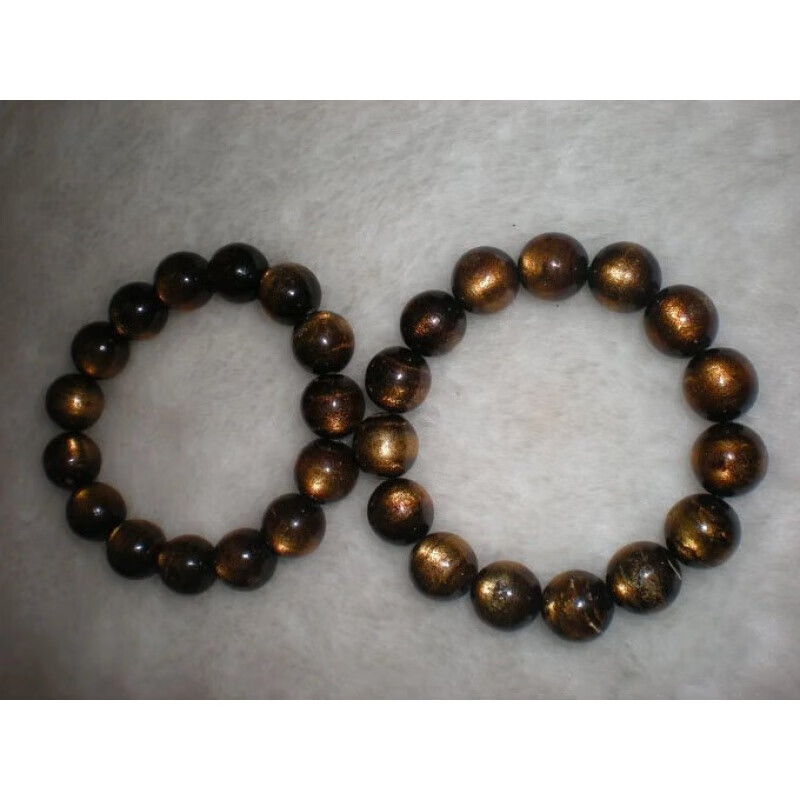 语森忆海柳手串南海奇珍金15珠有机金手链14mm28克 金色 14mm  14mm