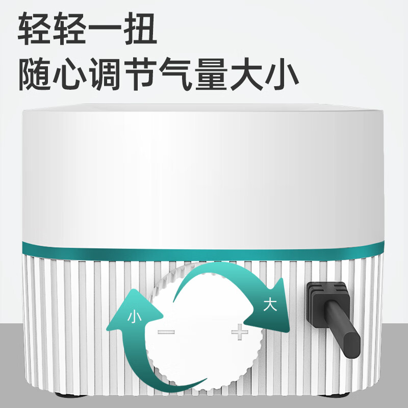 酷易海洋KOOI鱼缸氧气泵养鱼增氧泵家用打氧泵可调充氧泵水族中大型气泵 2405/6W双孔+双13cm气盘(1米水深内)