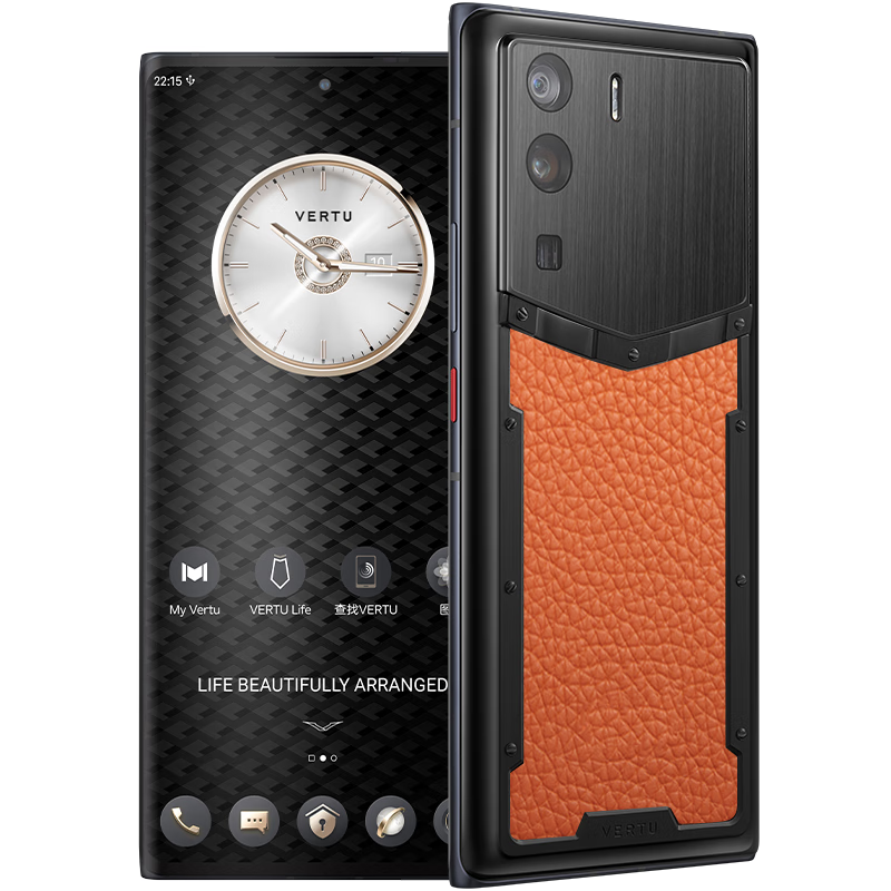 VERTU【11.11抢半价购 省万元】威图纬图奢品加密手机META双曲屏AI智能体手机5G商务高端礼物补贴17pro 曙光橙小牛皮 12GB+512GB