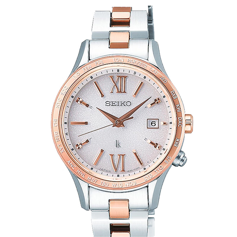 精工(seiko)光能太阳能光动能中国电波商务休闲简约现代日本制女表