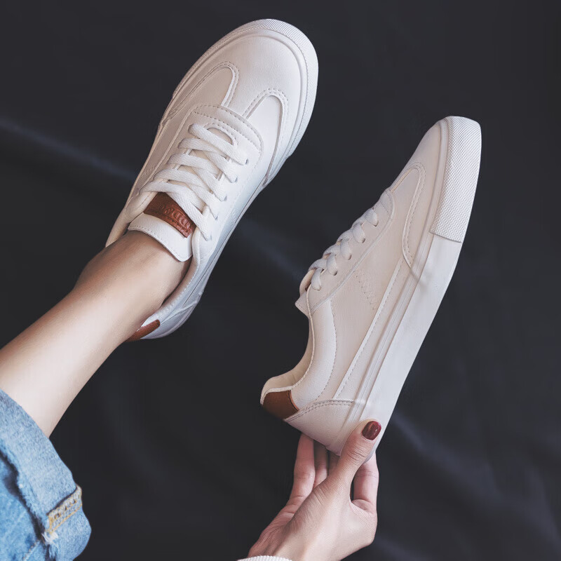 千枫绮软底小白鞋女夏天的夏季软皮款夏款百搭休闲板鞋球鞋白鞋配
