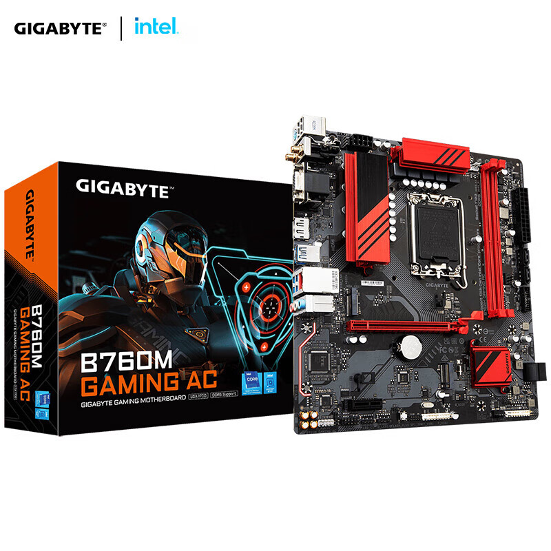 技嘉B760M GAMING AC魔鹰/ D2H/DS3H支持12代/13代酷睿处理器电脑主板 B760M GAMING AC 魔鹰WiFi D5