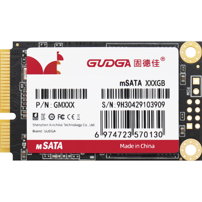 GUDGA 固德佳 mSATA 固态硬盘 128GB（SATA3.0）