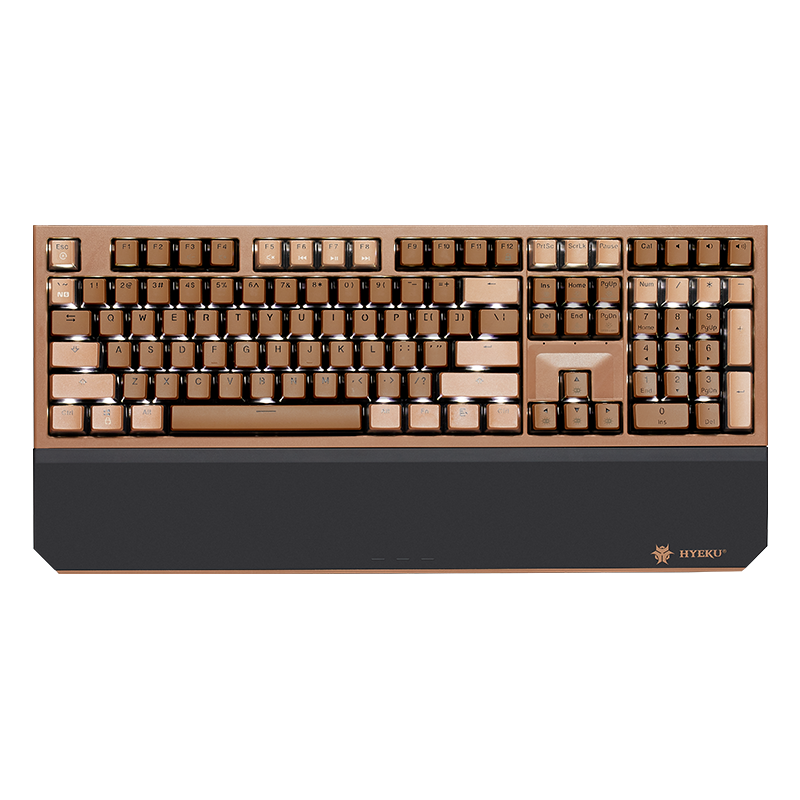 4g双模机械键盘 108键pbt键帽 凯华box新轴 浓情巧克力 玫瑰红轴 附卡