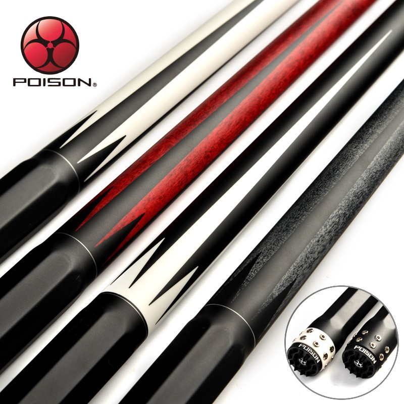 poison毒药台球杆ni大头美式九球杆中式16彩黑8球杆八球美洲·豹桌