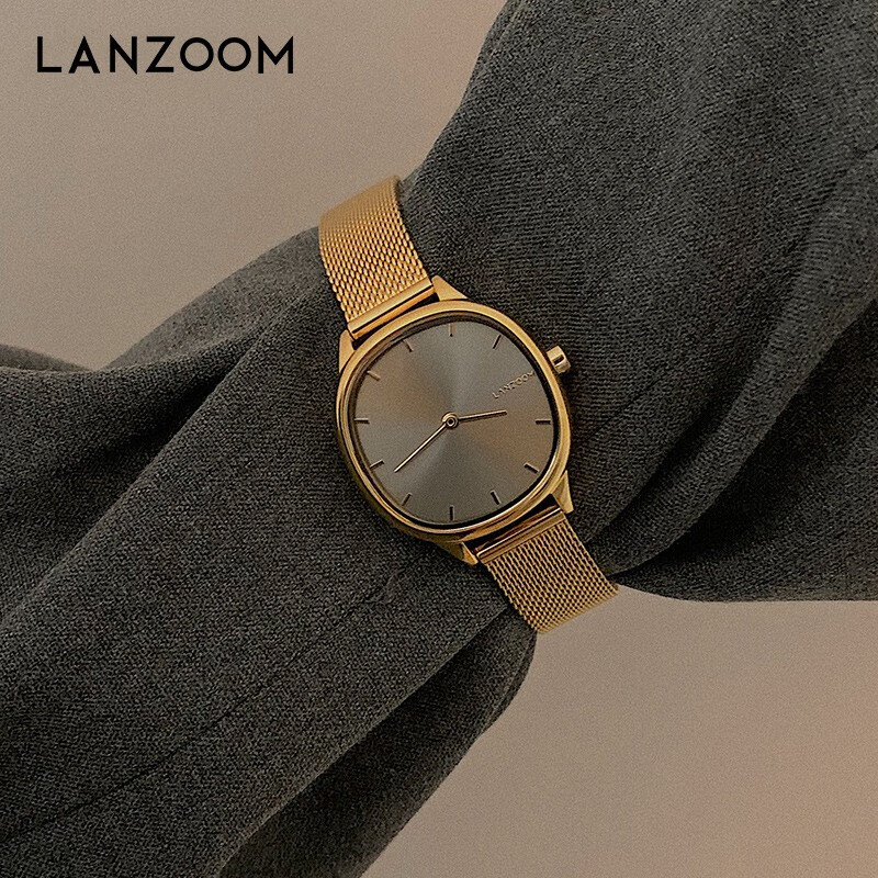 LANZOOM蓝族莫兰迪小金表手表女时尚腕表生日礼物送女友闺蜜同款礼物 【送女友礼物推荐】Jena02