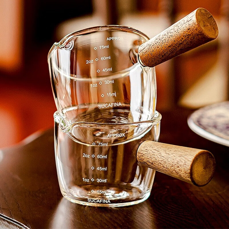 家の物语（KATEI STORY）日本咖啡杯玻璃杯子 刻度杯