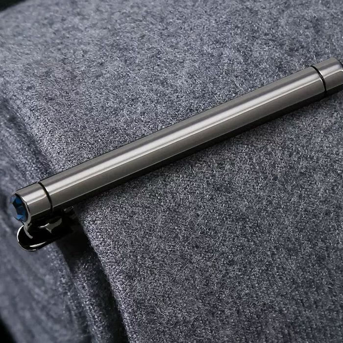 roavnm领带夹子枪色商务西装领夹女正装领针银色领带固定针百搭 枪色