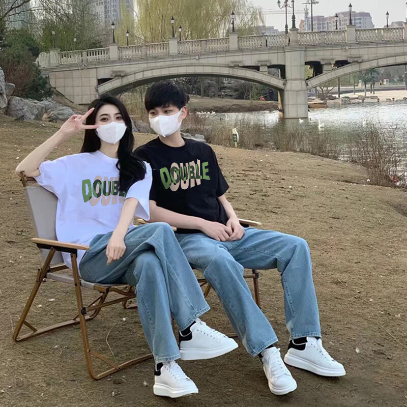 阁系夏季薄款男牛仔裤水洗复古直筒裤 潮流情侣牛百搭宽松休闲阔腿裤