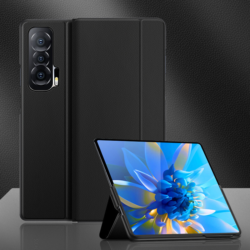 壳工坊 荣耀magicv折叠手机壳真皮翻盖保护套magic v折叠屏全包防摔