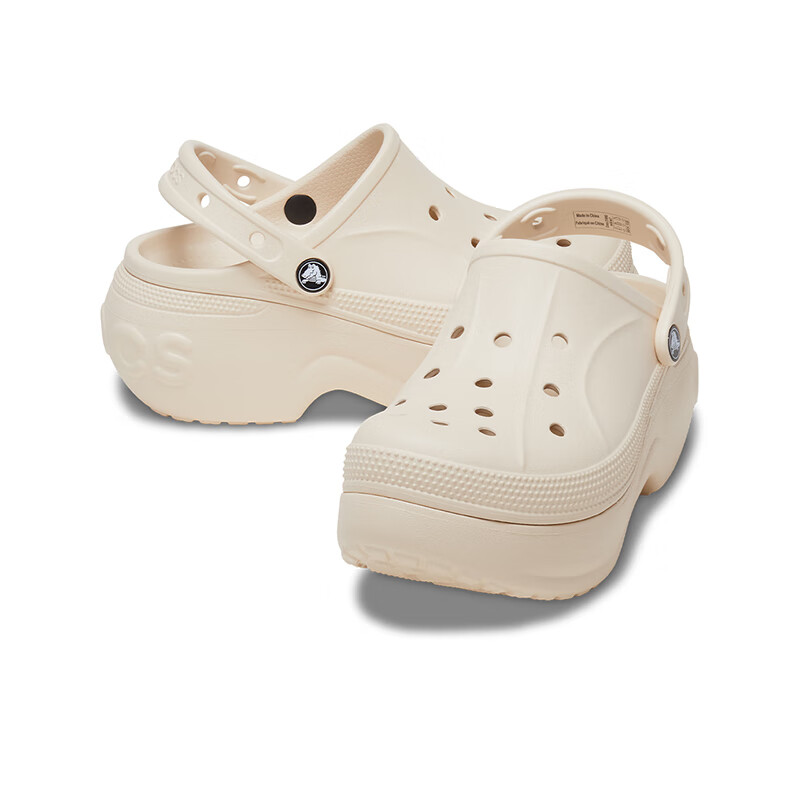 卡骆驰（CROCS）贝拉洞洞鞋沙滩鞋包头女鞋厚底拖鞋|210062 冬日白 -11S(含智必星） 37 (230mm) 38