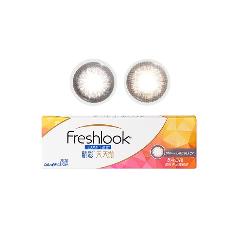 爱尔康(alcon)视康美瞳彩色隐形眼镜 睛彩天天抛 日抛10片 巧克力金色