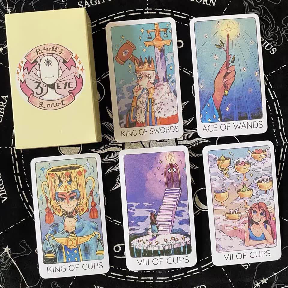 京噶灵眼塔牌罗灵眼塔罗有中文翻译britsthird tarot英文桌游卡牌罗牌