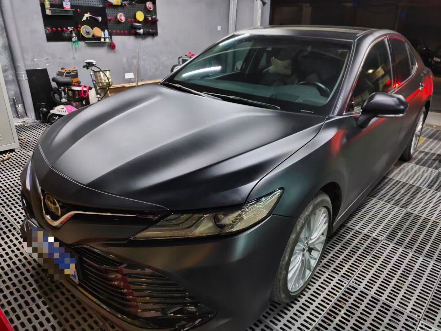 snjue汽车贴膜改色亚光磨砂亮光黑碳纤维机盖后视镜内饰中立柱贴纸