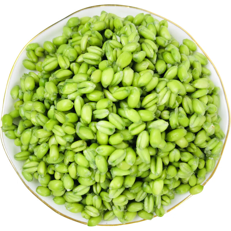 皓谦 新鲜青麦仁青麦粒麦穗自产麦子青小麦嫩麦籽速冻杂粮鲜绿麦仁