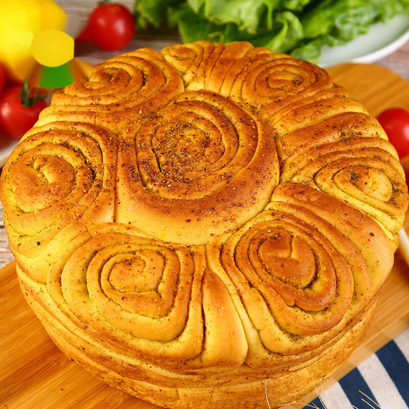 维霆烤花馍青海甘肃特色小吃烤馍花卷馍馍面包早午晚餐美食零食糕 1个