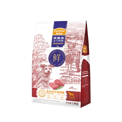 麦富迪狗粮 冻干鲜粮高蛋白成幼犬呵护肠胃 (鲜鸡肉牛肉）9kg/18斤