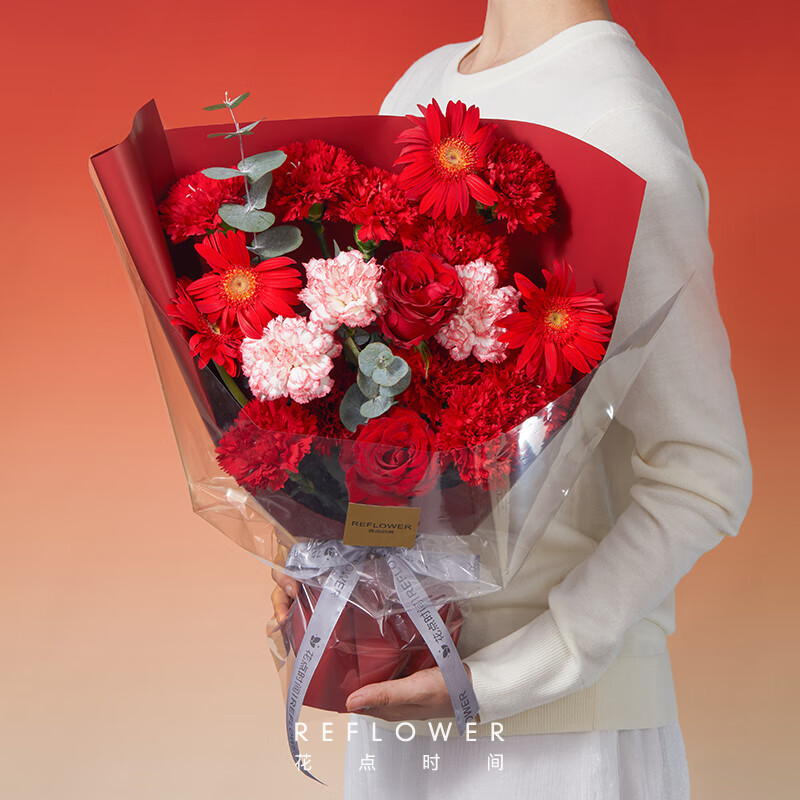 花点时间（Reflower）情人节520玫瑰鲜花花束礼物实用