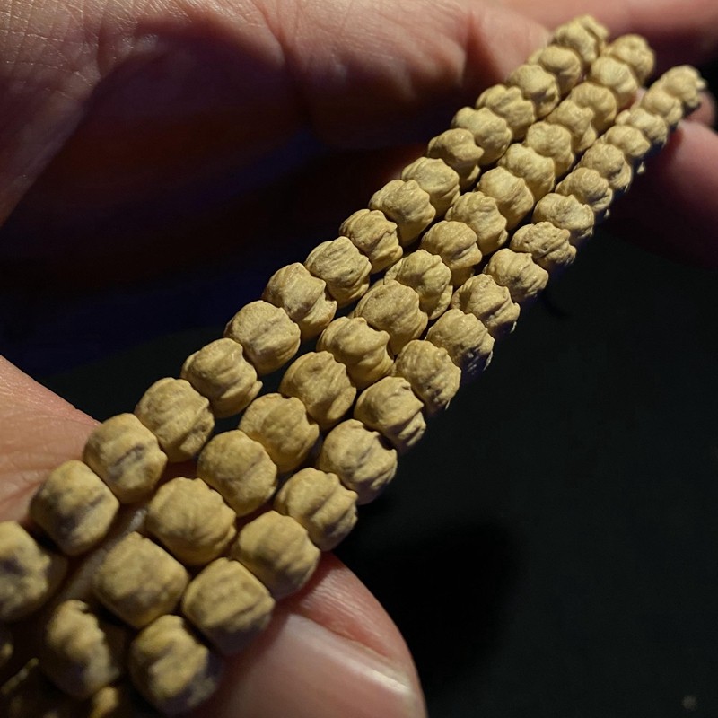 牧思 西藏热振寺百香籽 108颗佛珠菩提手串 原桩柏香籽 热振寺高密龙